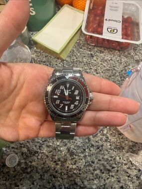 Cloud 9 Men's Stainless Steel Watch with Black Dial